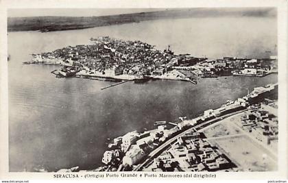 SIRACUSA - Ortigia - Porto Grande e Porto Marmoreo (dal dirigible)