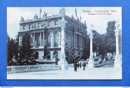 Cartolina Torino - Esposizione 1911 -- Padiglione Città di Parigi.