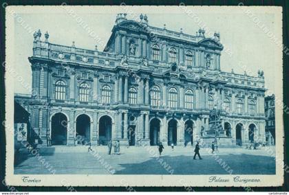 Torino Città Palazzo Carignano Monumento Carlo Alberto cartolina MZ8102