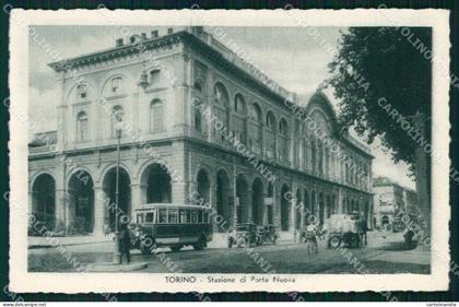 Torino Città Stazione Porta Nuova Corriera cartolina MZ6135