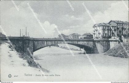 ce531 cartolina torino citta' ponte mosca sulla dora piemonte