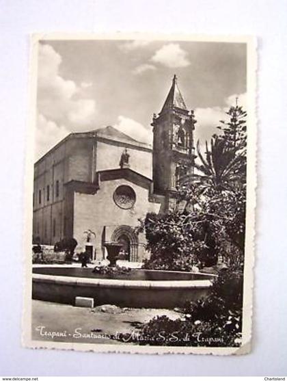 Cartolina Trapani - Santuario Maria S.S di Trapani 1959