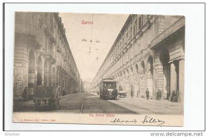 TORINO 7385 VIA PIETRO MICCA (TRAMWAY) 1904