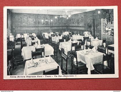 Cartolina - Antica Birreria Ristorante Forst - Trento - Via Oss-Mazzurana - 1930