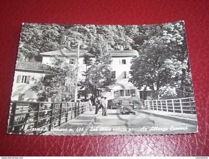 Cartolina Terme di Comano - Dal ponte veduta parziale Albergo Comano 1959