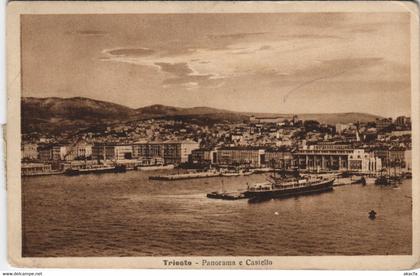 CPA AK Trieste Panorama e Castello FRIULI-VENEZIA GIULIA ITALY (15416)