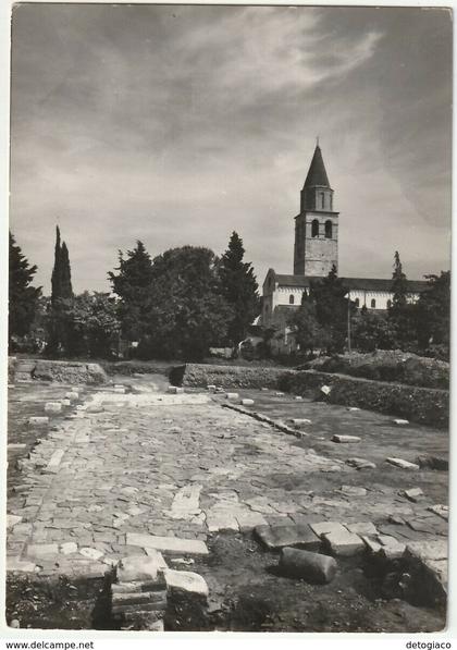 AQUILEIA - UDINE - PIAZZA E RESTI DI MERCATI TARDOROMANI - VIAGG. 1957 -38430-