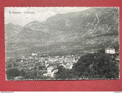 Cartolina - Saint Vincent ( Val d'Aosta ) - Panorama - 1917