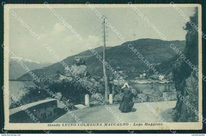 Varese Luino Strada Luino Colmegna Maccagno Lago Maggiore cartolina MT2298