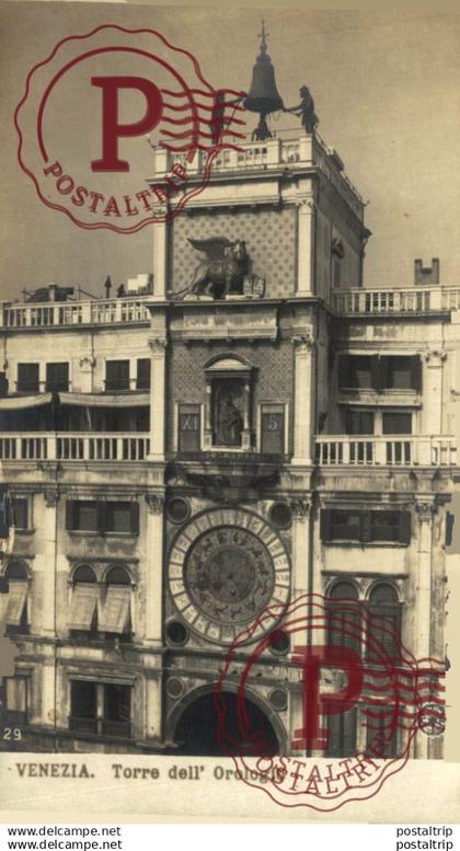 ITALIA. ITALIE - RPPC. VENECIA. VENEZIA. TORRE DELL' OROLOGIO.