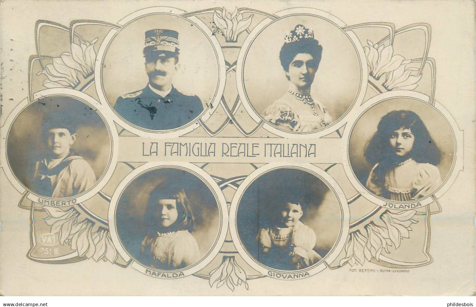 ITALIE La FAMIGLIA REALE ITALIANA  (carte photo )