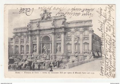 Roma, Fontana di Trevi old postcard posted 1903 b211001