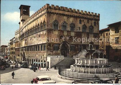 72414466 Perugia Rathaus und Hauptspringbrunnen Perugia