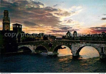 73084759 Verona Veneto Tramonto Ponte dell Pietra Verona Veneto