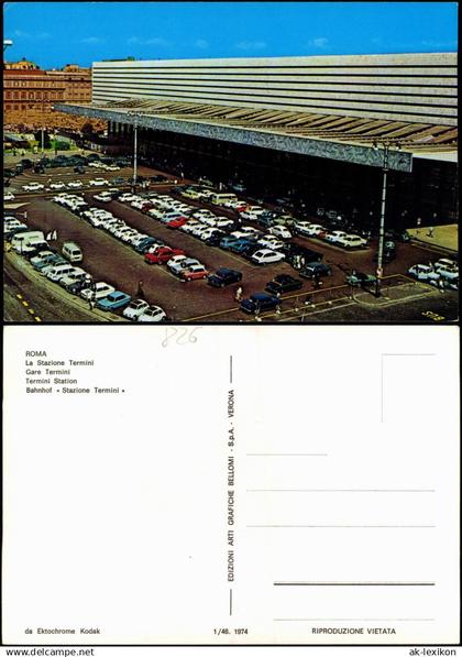 Cartoline Rom Roma Bahnhof Stazione Termini Gare Termini 1974