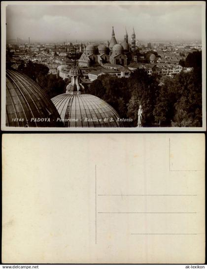 Padua Padova Panorama Basilica di S. Antonio - Fotokarte 1928  Italien Italia