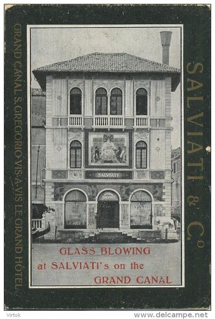 Venezia - Venetië  (  MURANO ) :  SALVIATI & co :  atelier de mosaique - verreries - glassware :  ( carte publicité )