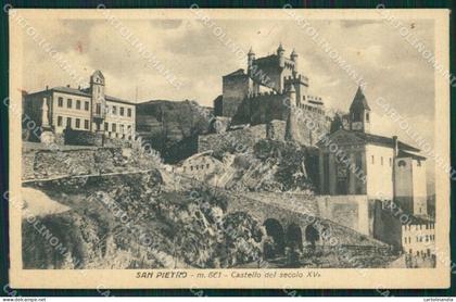 Aosta San Pietro Castello cartolina MT2944