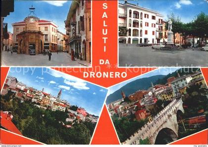 72050998 Dronero Cuneo Strassenpartie Denkmal Bruecke Cuneo