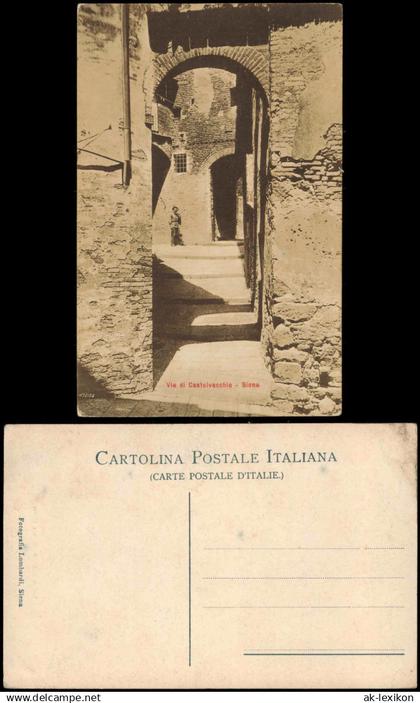 Cartoline Siena Via di Castelvecchio Siena 1910