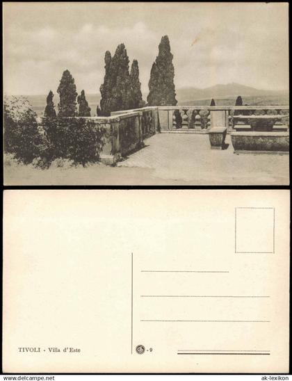 Cartoline Tivoli (Latium) TIVOLI Villa d'Este 1920