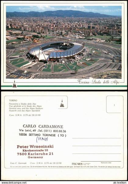 Cartoline Turin Torino Stadion delle Alpi 1995