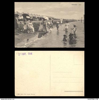 Italie - Venise - Plage du Lido - Animée - Enfants