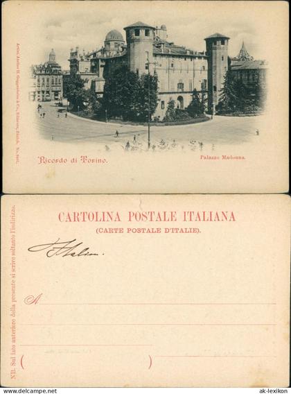 Turin Torino Ricordo di Torino Palazzo Madonna/Strassen Partie 1900