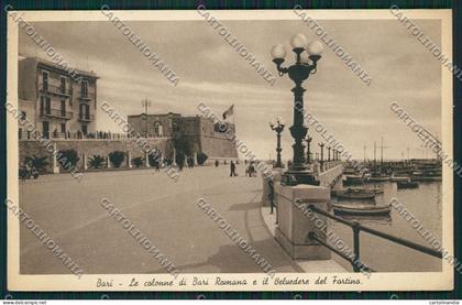 Bari Città Colonne Bari Romana PIEGHINE cartolina ZC1833
