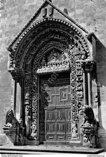 Cartolina Altamura Portale della Cattedrale 1955 (Bari)