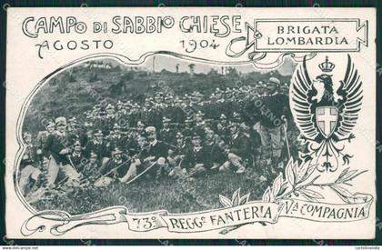 Brescia Sabbio Chiese Fanteria Militari cartolina QK7238