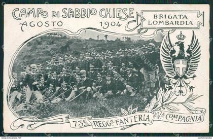 Brescia Sabbio Chiese Fanteria Militari cartolina QK7239