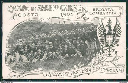 Brescia Sabbio Chiese Fanteria Militari cartolina QK7240