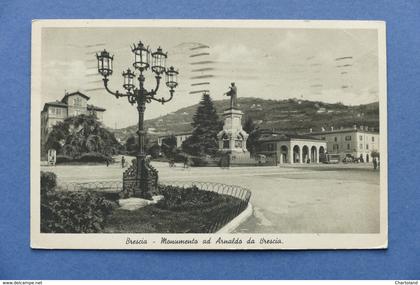 Cartolina Brescia - Monumento ad Arnaldo da Brescia - 1939