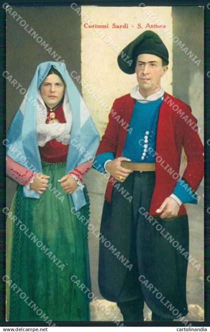 Cagliari Carbonia Sant'Antioco Costumi cartolina MT1882