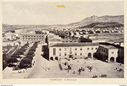 Cartolina - Carbonia - Il Municipio - 1957