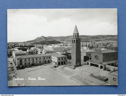 Cartolina Carbonia - Piazza Roma - 1964 ca.