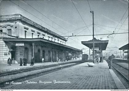 cs619 cartolina  aversa interno stazione ferroviaria provincia di caserta