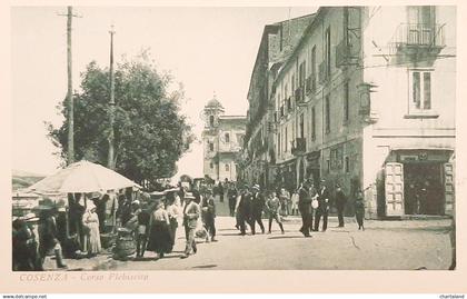 Cartolina Cosenza - Corso Plebiscito - 1920