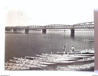Cartolina Cremona - Ponte sul Fiume Po 1958