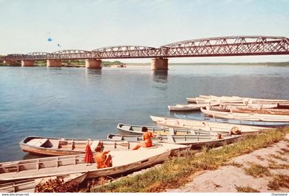 Cartolina - Cremona - Ponte sul fiume Po - 1965 ca.