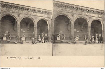 CPA Florence La Loggia STEREO TOSCANA ITALY (809499)