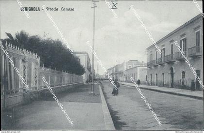 bc3 cartolina cerignola strada canosa foggia puglia bella 1936