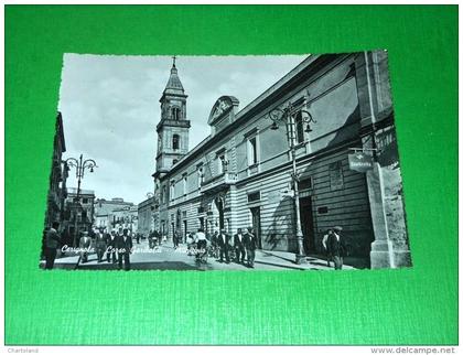 Cartolina Cerignola - Corso Garibaldi - Municipio 1955 ca