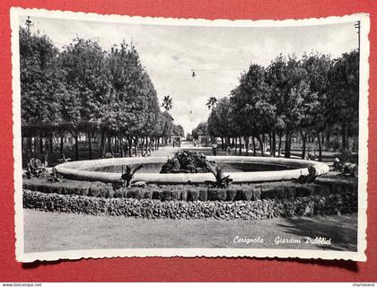 Cartolina - Cerignola ( Foggia ) - Giardini Pubblici - 1950 ca.