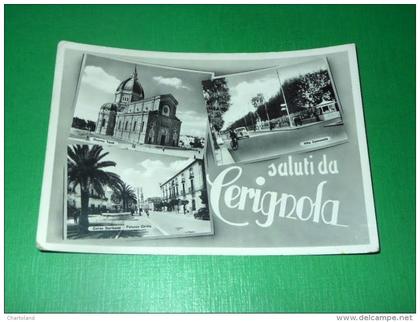 Cartolina Saluti da Cerignola - Vedute diverse 1953