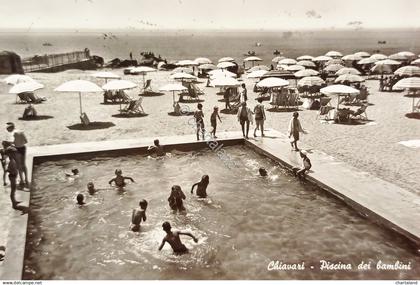 Cartolina - Chiavari - Piscina dei Bambini - 1965