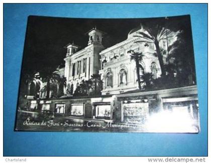 Cartolina Sanremo - Casinò Municipale (notturno) 1957