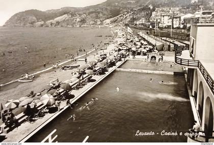 Cartolina - Levanto - Casinò e Spiaggia - 1964