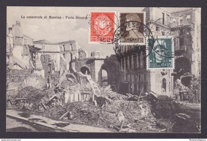 ITALY, Vintge postcard, Messina, The Catastrophe of Messina, Earthquake 1908